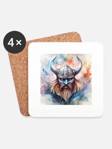 Viking - Untersetzer (4er-Set) - Weiß