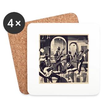 Urban Harmony in Black and White - Coasters (set of 4) - white - Front