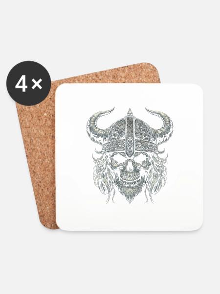Viking Valor - Coasters (set of 4) - white