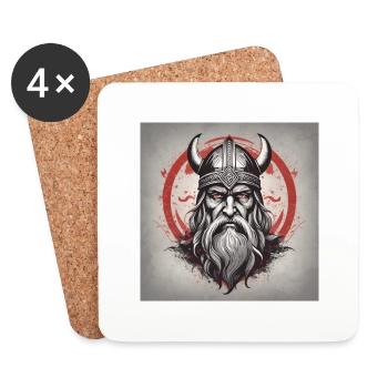 Odin Wikinger Gott - Untersetzer (4er-Set) - Weiß - Vorne