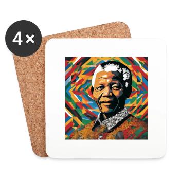 L'Héritage de Mandela : Un Legacy en Couleurs - Dessous de verre (lot de 4) - blanc - Devant