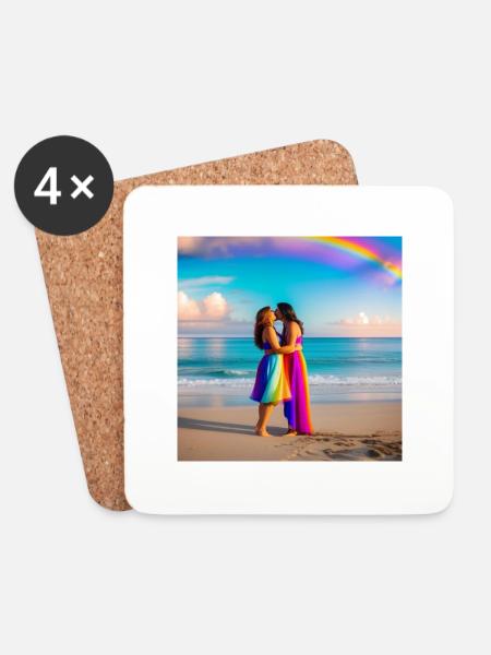 LGBTQ Love - Coasters (set of 4) - white
