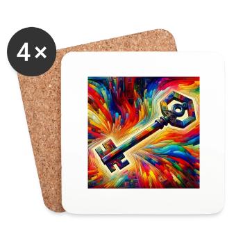 Key - Coasters (set of 4) - white - Front
