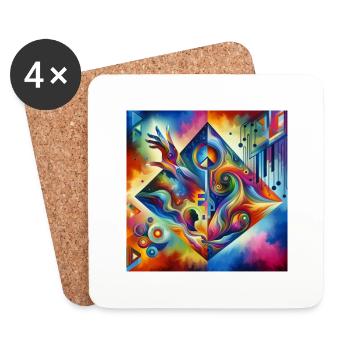 Key - Coasters (set of 4) - white - Front