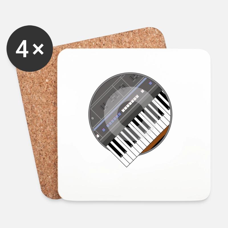 electro synth - Coasters (set of 4) - white