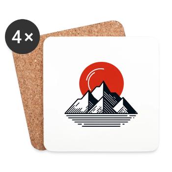 Midnight Sun Summit - Coasters (set of 4) - white - Front