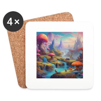 Fantasy - Coasters (set of 4) - white - Front