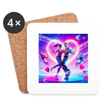 Love - Coasters (set of 4) - white - Front