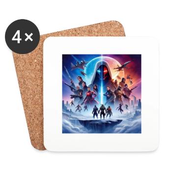 Good vs Evil - Coasters (set of 4) - white - Front