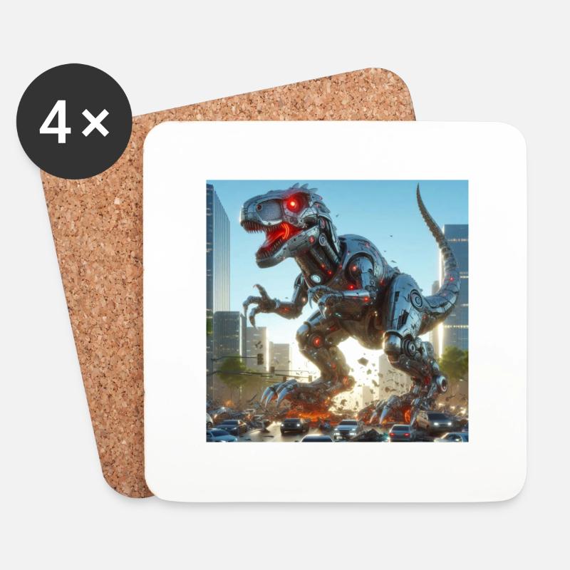 Rawrums - Coasters (set of 4) - white