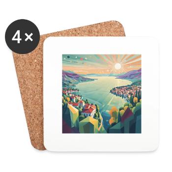 Happy Lake - Untersetzer (4er-Set) - Weiß - Vorne