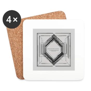 Freedom in minimalism - Coasters (set of 4) - white - Front