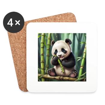 Panda - Coasters (set of 4) - white - Front
