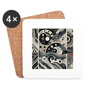Erwachsenen Design - Untersetzer (4er-Set) - Weiß - Vorne