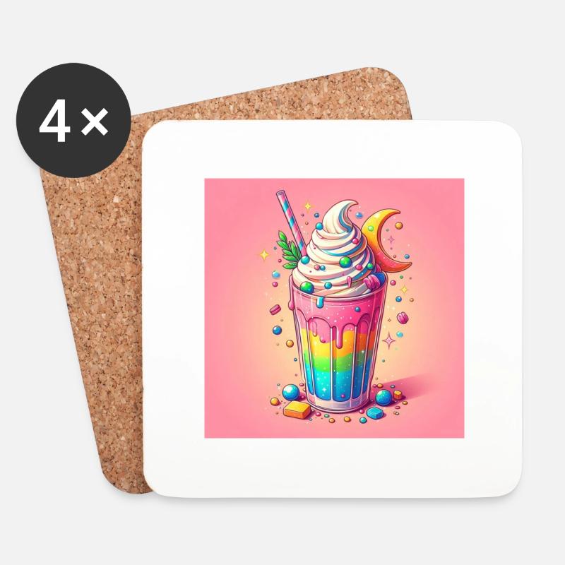 Cosmic Delight - Coasters (set of 4) - white