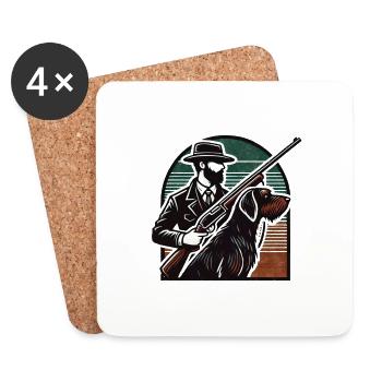 Hipster with DD - Untersetzer (4er-Set) - Weiß - Vorne