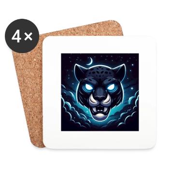 Leopard - Coasters (set of 4) - white - Front
