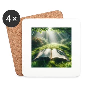Buch - Untersetzer (4er-Set) - Weiß - Vorne