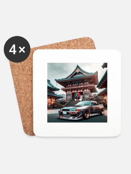 JDM Temple - Coasters (set of 4) - white