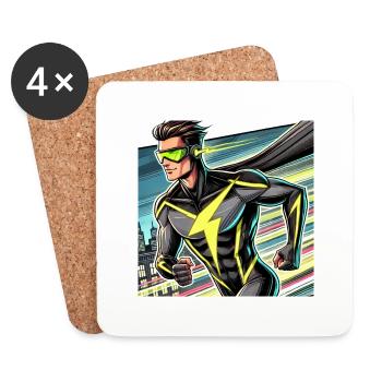 Superhero - Coasters (set of 4) - white - Front