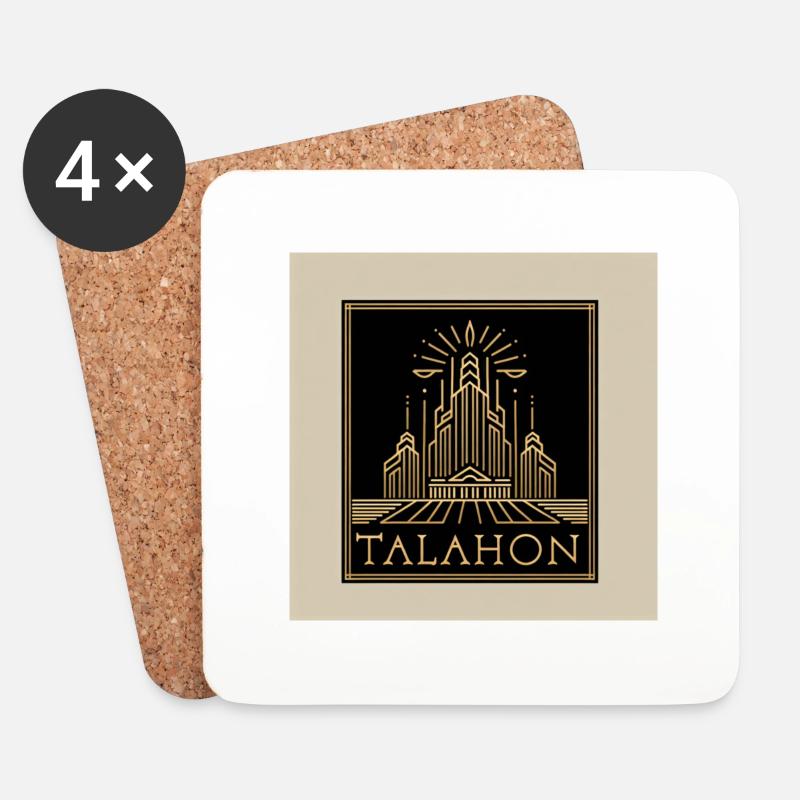 TALAHON 1. Empire Collection - Untersetzer (4er-Set) - Weiß