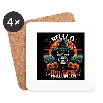 Hello Halloween - Coasters (set of 4) - white - Front