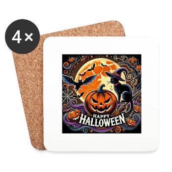 Happy Halloween - Coasters (set of 4) - white - Front