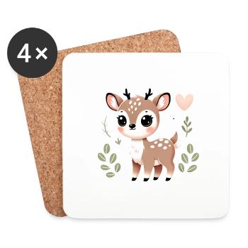 Adorable_D - Dessous de verre (lot de 4) - blanc - Devant
