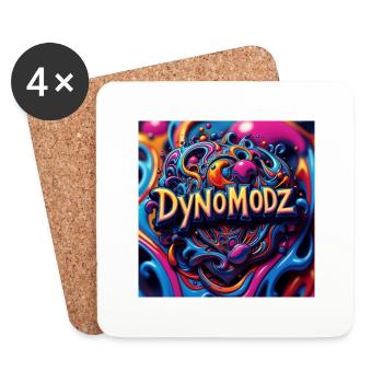 Dynomodz clothing - Coasters (set of 4) - white - Front