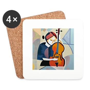 A moment before the note - Coasters (set of 4) - white - Front