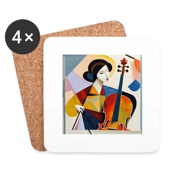 Artist at work - Coasters (set of 4) - white - Front