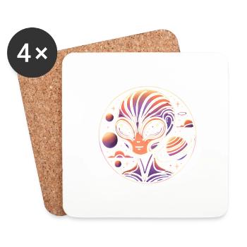 Alien Savi - Coasters (set of 4) - white - Front