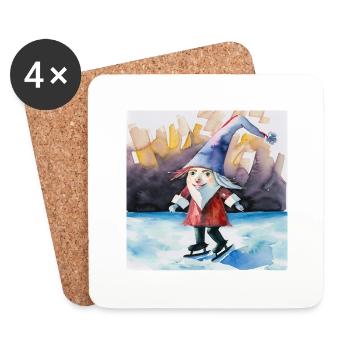 I'm happy - Coasters (set of 4) - white - Front