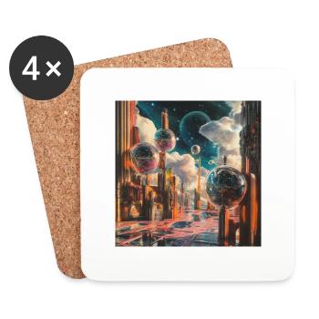 Plaza of Dreams - Coasters (set of 4) - white - Front