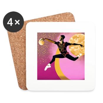 La beauté du mouvement - Dessous de verre (lot de 4) - blanc - Devant