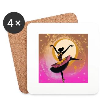 Dancing sound - Coasters (set of 4) - white - Front