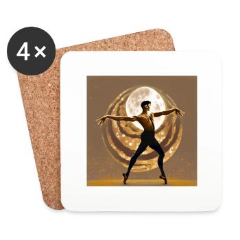 Guerrier - Dessous de verre (lot de 4) - blanc - Devant