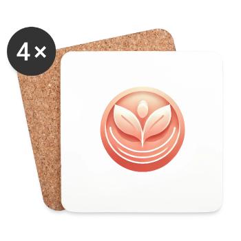 Peach Support Sister Graphic Tee - Coasters (set of 4) - white - Front