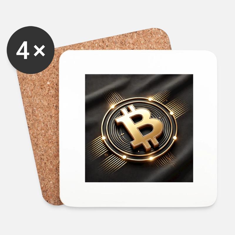 Bitcoin - HODL to the Moon - Untersetzer (4er-Set) - Weiß