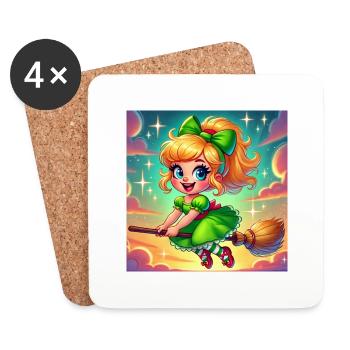 Little Witch - Coasters (set of 4) - white - Front