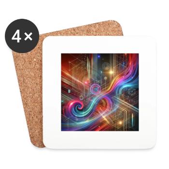 Radiant fusion - Coasters (set of 4) - white - Front