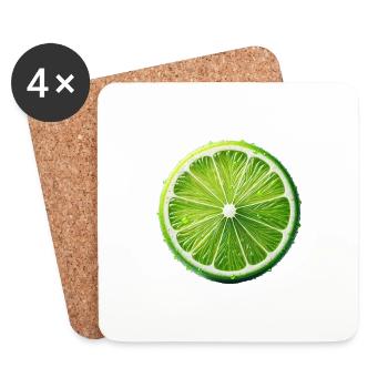 Lime - Coasters (set of 4) - white - Front
