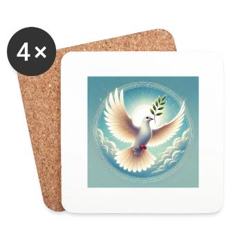 Peace - Coasters (set of 4) - white - Front