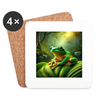 Kambo Frog - Untersetzer (4er-Set) - Weiß - Vorne