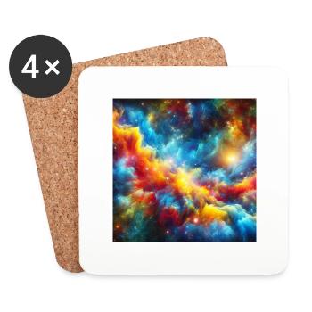 Bright Dust Clouds Art - Coasters (set of 4) - white - Front