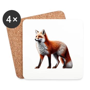 Fox - Coasters (set of 4) - white - Front
