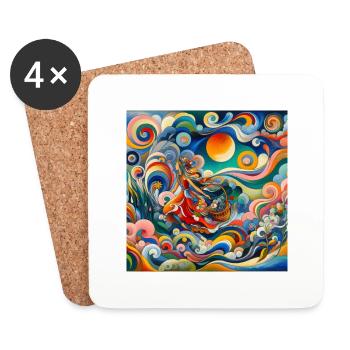 Design von Chagall - Untersetzer (4er-Set) - Weiß - Vorne