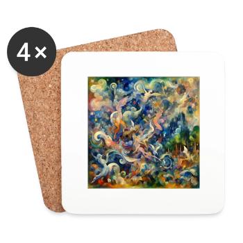 Conception Marc Chagall - Dessous de verre (lot de 4) - blanc - Devant