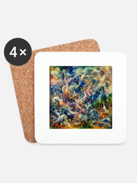 Design Marc Chagall - Untersetzer (4er-Set) - Weiß