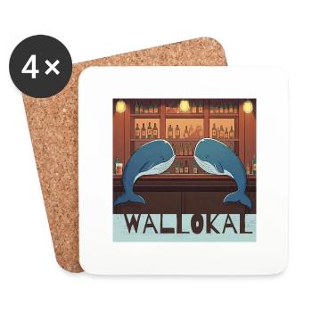 Ab ins Wa(h)llokal - Untersetzer (4er-Set) - Weiß - Vorne